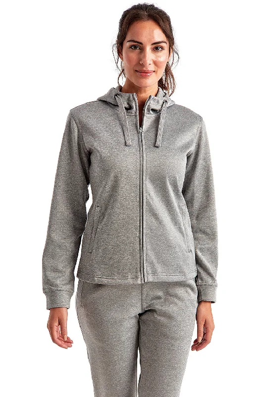 Unmissable Offer TriDri Womens Moisture Wicking Full Zip Hooded Sweatshirt Hoodie w/ Pockets - Grey Melange Unmissable Offer TriDri Womens Moisture Wicking Full Zip Hooded Sweatshirt Hoodie w/ Pockets - Grey Melange