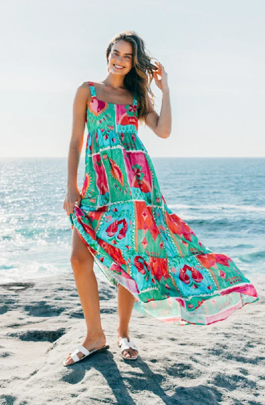 YEAR-End Clearance Flaming Hearts  Maxi Dress