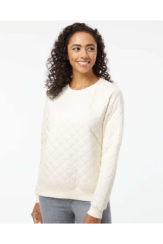 Midnight Madness Boxercraft Womens Quilted Crewneck Sweatshirt - Natural - Closeout