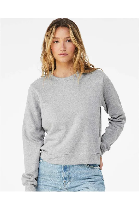 Overstock Bella + Canvas Womens Sponge Fleece Classic Crewneck Sweatshirt - Heather Grey Overstock Bella + Canvas Womens Sponge Fleece Classic Crewneck Sweatshirt - Heather Grey