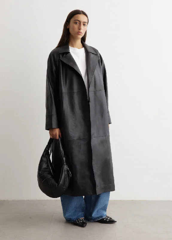 Sale Event Bridges Leather Trench Coat