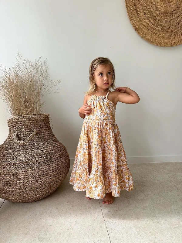 Early Bird Discount Apricot Maxi Dress