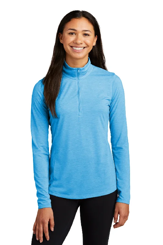 Special Promotion Sport-Tek Womens Moisture Wicking 1/4 Zip Sweatshirt - Heather Pond Blue