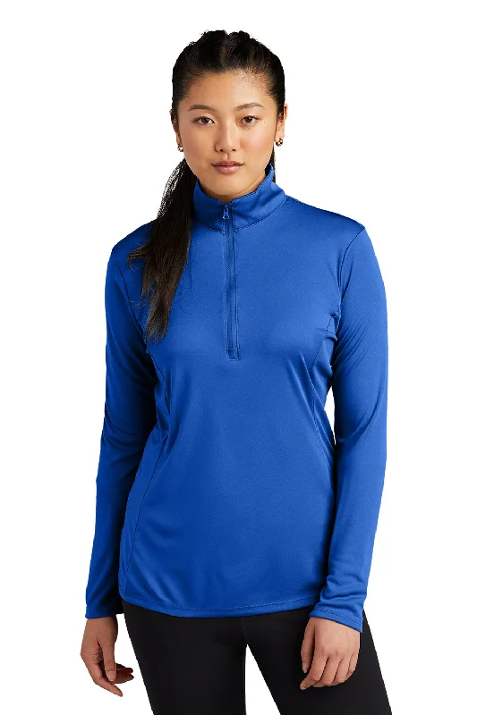 Limited Stock Sport-Tek Womens Competitor Moisture Wicking 1/4 Zip Sweatshirt - Royal Blue