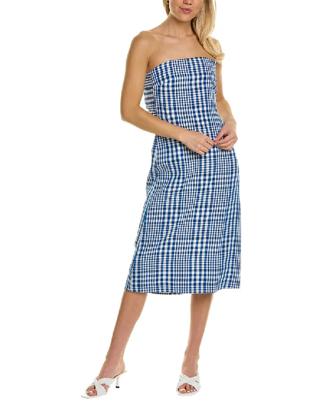 Sneak Peek Sale Theory Dillon Phyly Linen-Blend Midi Dress