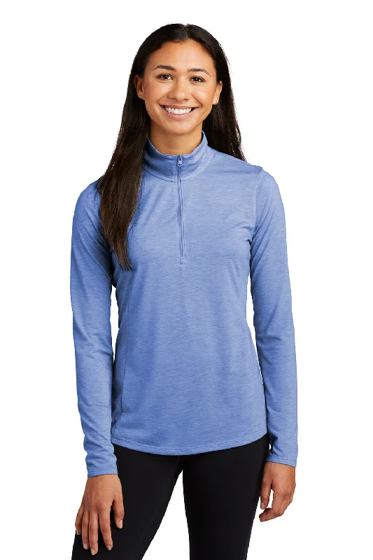 Holiday Sale Sport-Tek Womens Moisture Wicking 1/4 Zip Sweatshirt - Heather True Royal Blue