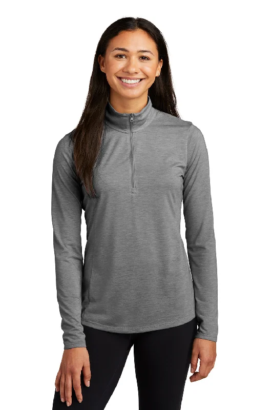 Special Savings Sport-Tek Womens Moisture Wicking 1/4 Zip Sweatshirt - Heather Dark Grey