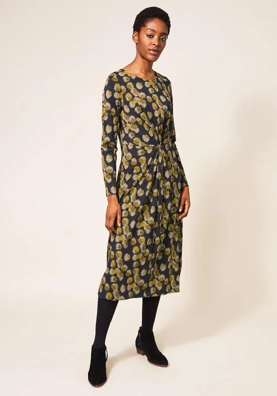 Buy More, Save More White Stuff Lottie Twist Jersey Dress, Grey Multi