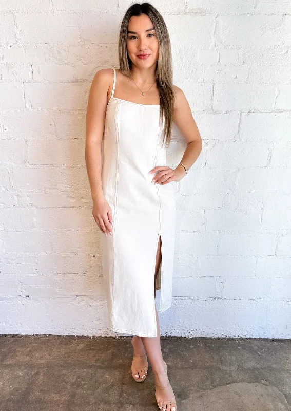 Super Sale Twill Midi Dress
