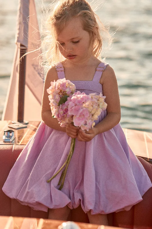 Clearance Items Lilac Bubble Linen Dress