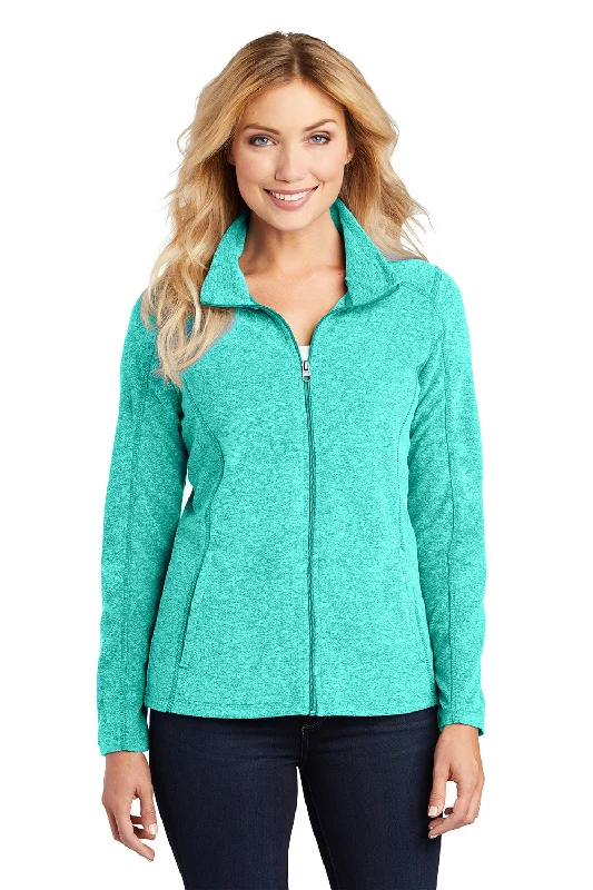Savings Galore Port Authority Womens Pill Resistant Heather Microfleece Full Zip Sweatshirt - Heather Aqua Green Savings Galore Port Authority Womens Pill Resistant Heather Microfleece Full Zip Sweatshirt - Heather Aqua Green