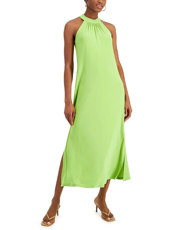 Online Exclusive Womens Solid Polyester Maxi Dress