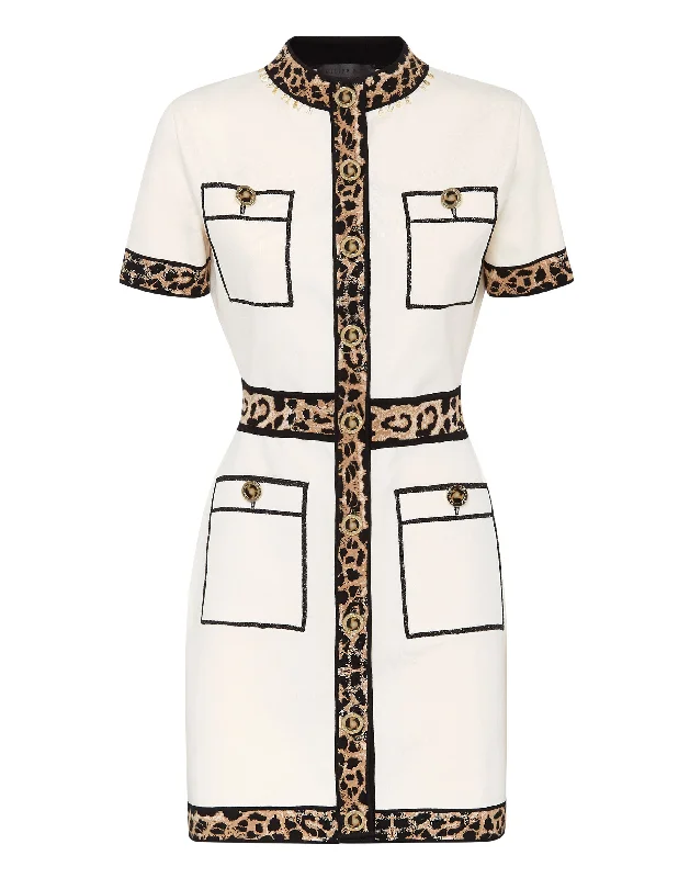 Savings Alert Knit Dress Leopard