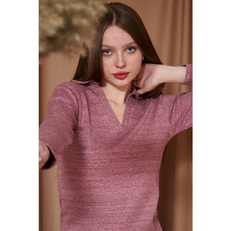Exclusive Online Offer Rose Melange Polo Sweatshirt