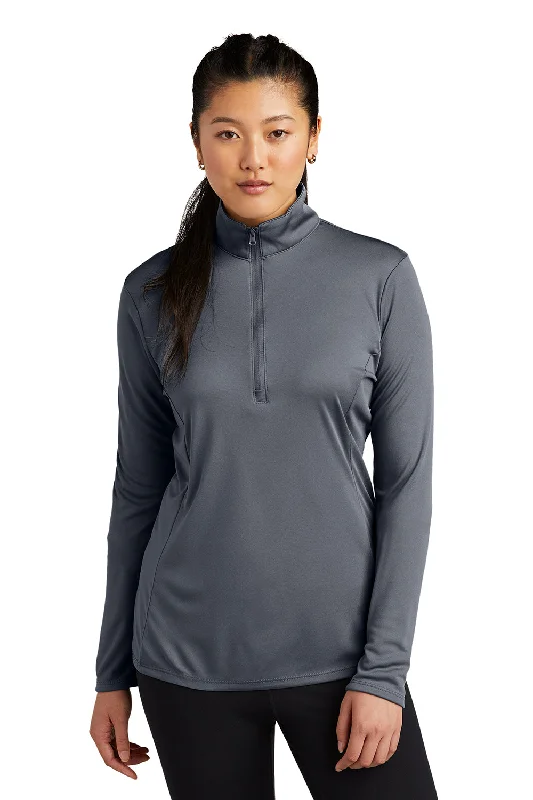 Act Now Sport-Tek Womens Competitor Moisture Wicking 1/4 Zip Sweatshirt - Concrete Grey