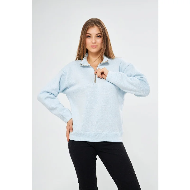 Price Drop Light Blue Oversized Sweatshirt
