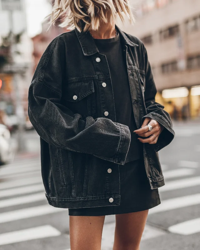 Huge Savings The Black Oversized Denim Jacket